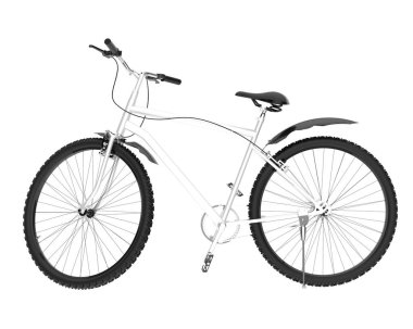 Simple bicycle isolated on white background