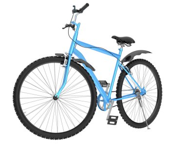 Simple bicycle isolated on white background