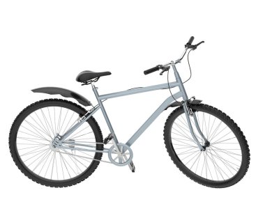 Simple bicycle isolated on white background