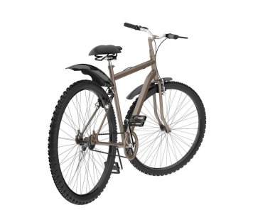 Simple bicycle isolated on white background