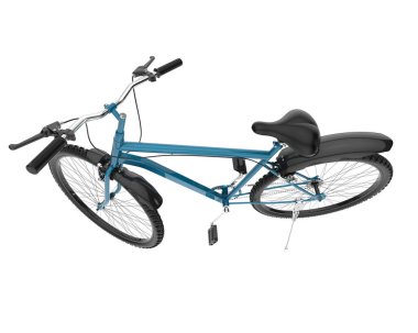 Simple bicycle isolated on white background