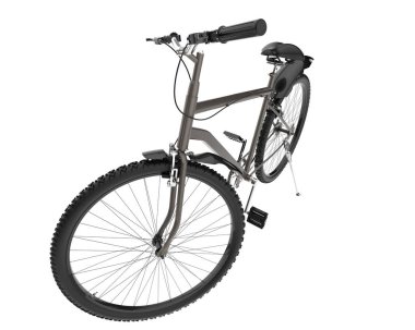 Simple bicycle isolated on white background