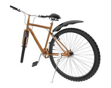 Simple bicycle isolated on white background