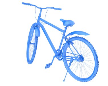 Simple bicycle isolated on white background