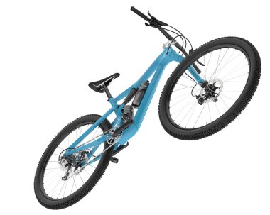 Full Suspension Mountain Bike isolated on white background