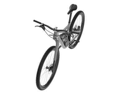 Full Suspension Mountain Bike isolated on white background