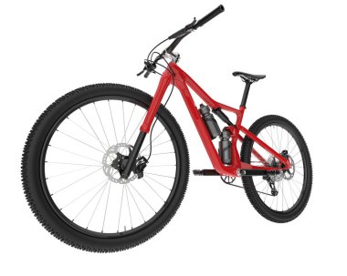 Full Suspension Mountain Bike isolated on white background
