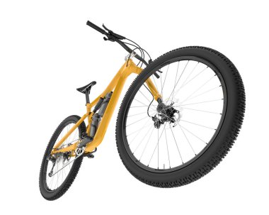 Full Suspension Mountain Bike isolated on white background