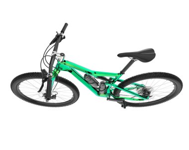 Full Suspension Mountain Bike isolated on white background