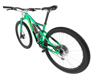 Full Suspension Mountain Bike isolated on white background