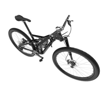 Full Suspension Mountain Bike isolated on white background