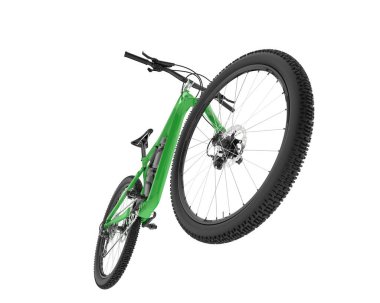 Full Suspension Mountain Bike isolated on white background