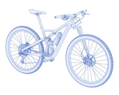 Black and white illustration of bicycle