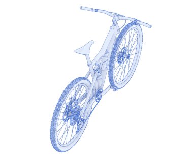 Black and white illustration of bicycle