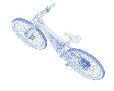 Black and white illustration of bicycle