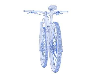 Black and white illustration of bicycle
