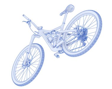 Black and white illustration of bicycle