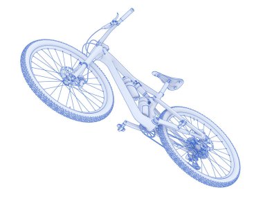 Black and white illustration of bicycle