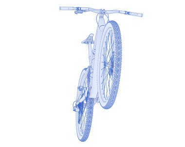 Black and white illustration of bicycle