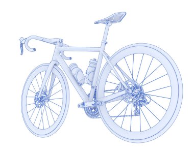 Black and white illustration of bicycle