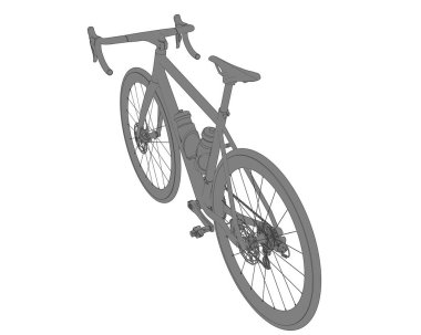 Black and white illustration of bicycle