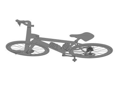 Black and white illustration of bicycle
