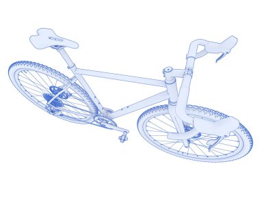 Black and white illustration of bicycle
