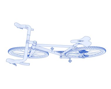 Black and white illustration of bicycle