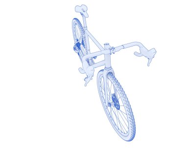 Black and white illustration of bicycle
