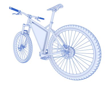 Black and white illustration of bicycle