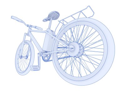 Black and white illustration of bicycle