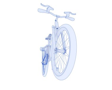 Black and white illustration of bicycle