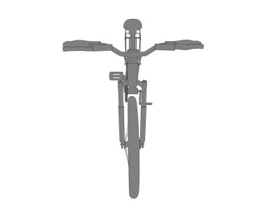 Black and white illustration of bicycle