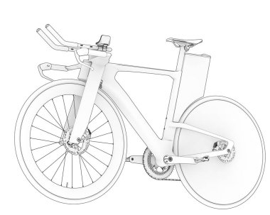Black and white illustration of bicycle