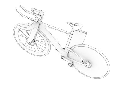 Black and white illustration of bicycle