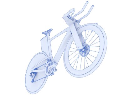 Black and white illustration of bicycle
