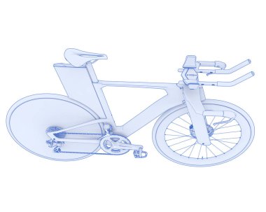 Black and white illustration of bicycle