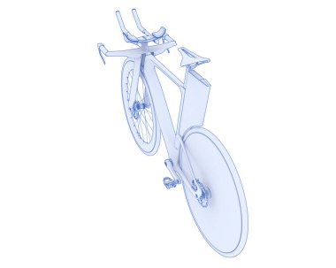 Black and white illustration of bicycle