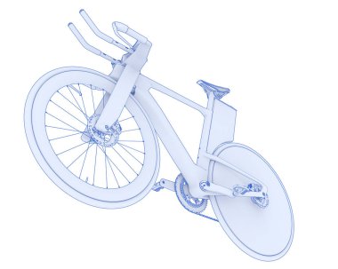 Black and white illustration of bicycle