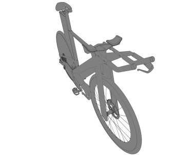 Black and white illustration of bicycle