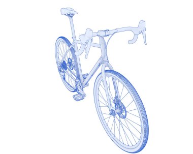 Black and white illustration of bicycle