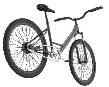 Black and white illustration of bicycle
