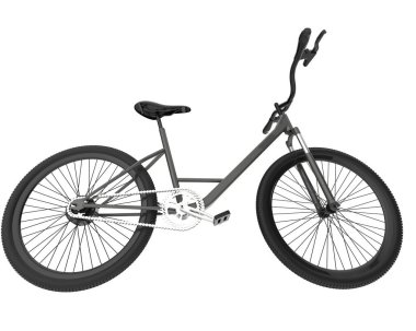 Black and white illustration of bicycle
