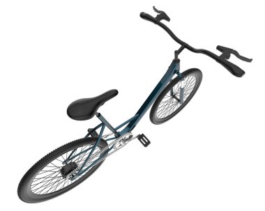 Black and white illustration of bicycle
