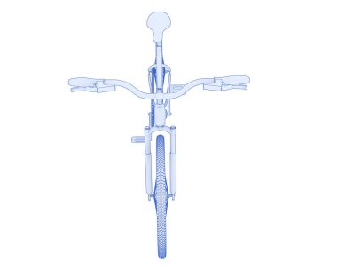 Black and white illustration of bicycle