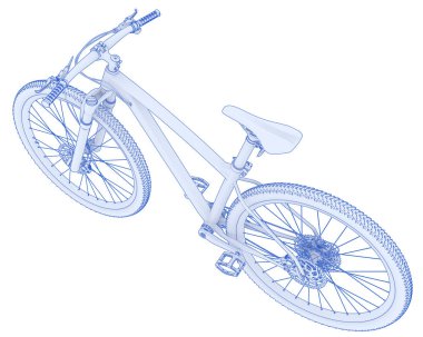 Black and white illustration of bicycle