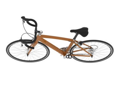 Simple bicycle isolated on white background