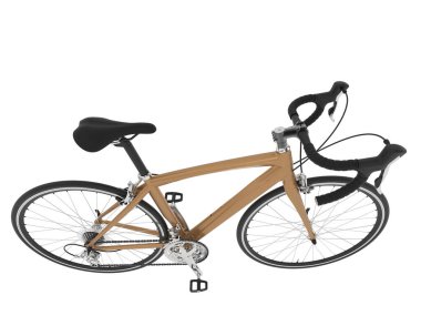 Simple bicycle isolated on white background