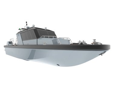 Boat pilot 3d render illustration