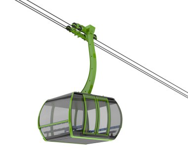3 d rendering of Cableway on white background